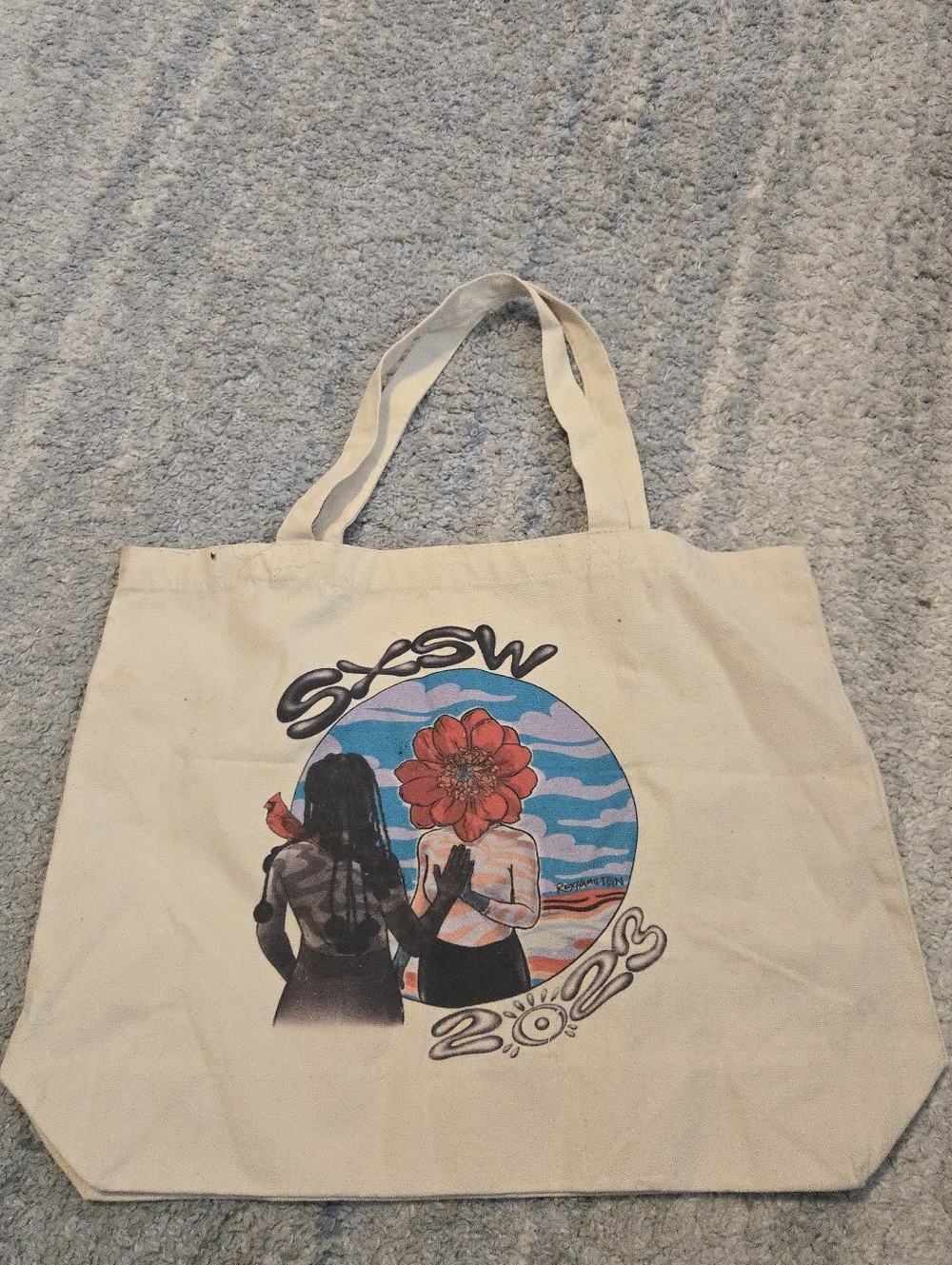 ​SXSW 2023 Tote Bag HBO Max Promotional Canvas Bag Rex Hamilton Art Artist Serie